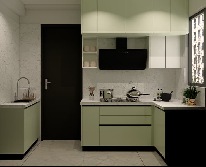 Modern Minimalist — U-Shape Kitchen by Jumbo SS Kitchens