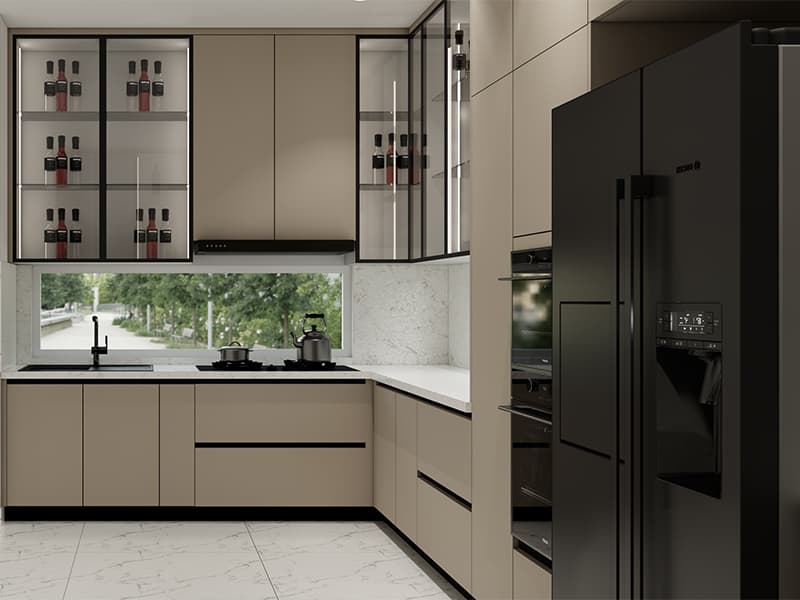 L-Shape Kitchen Design — Stainless Steel modular kitchen by Jumbo SS Kitchens