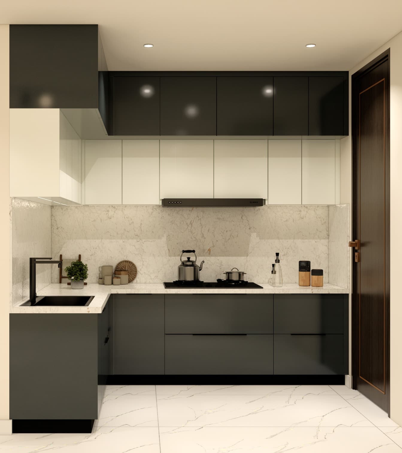 Luxury Classic — L-Shape Kitchen by Jumbo SS Kitchens