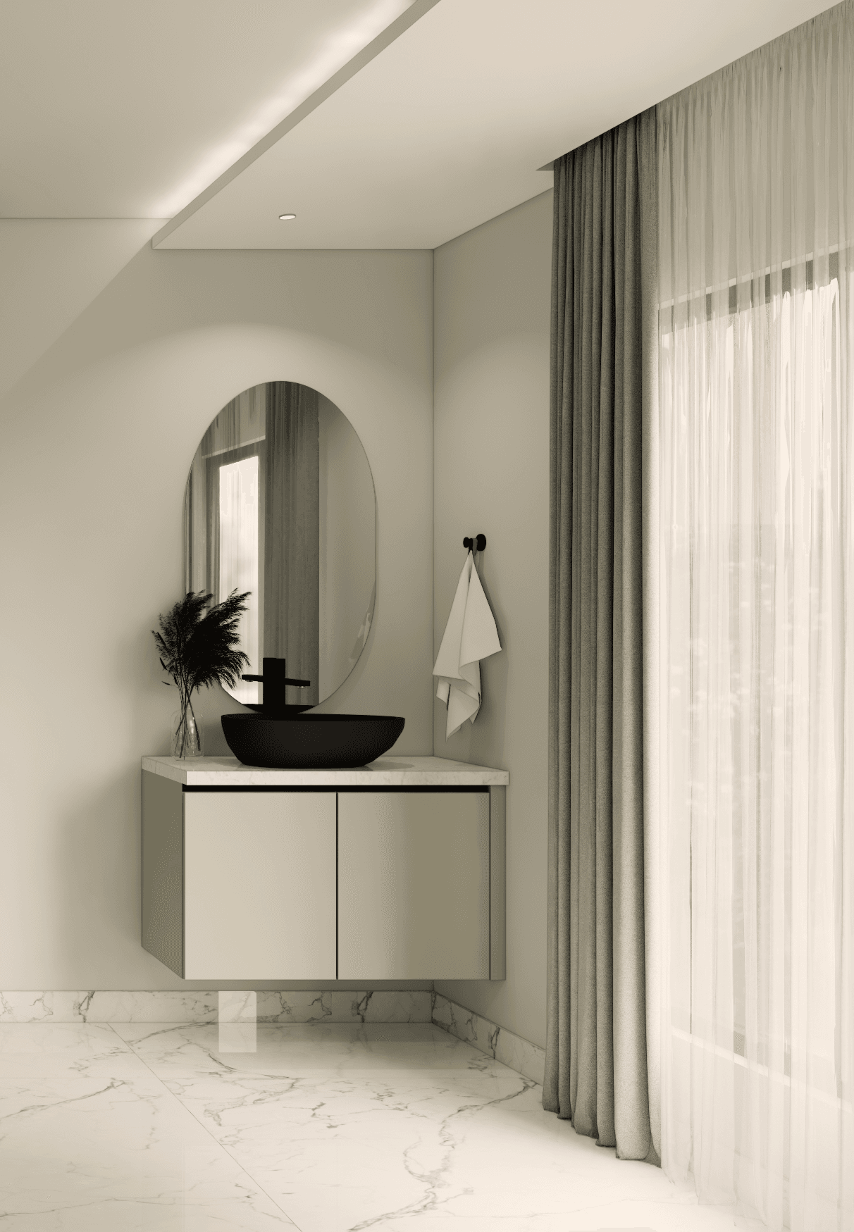 COMPACT CORNER VANITIES